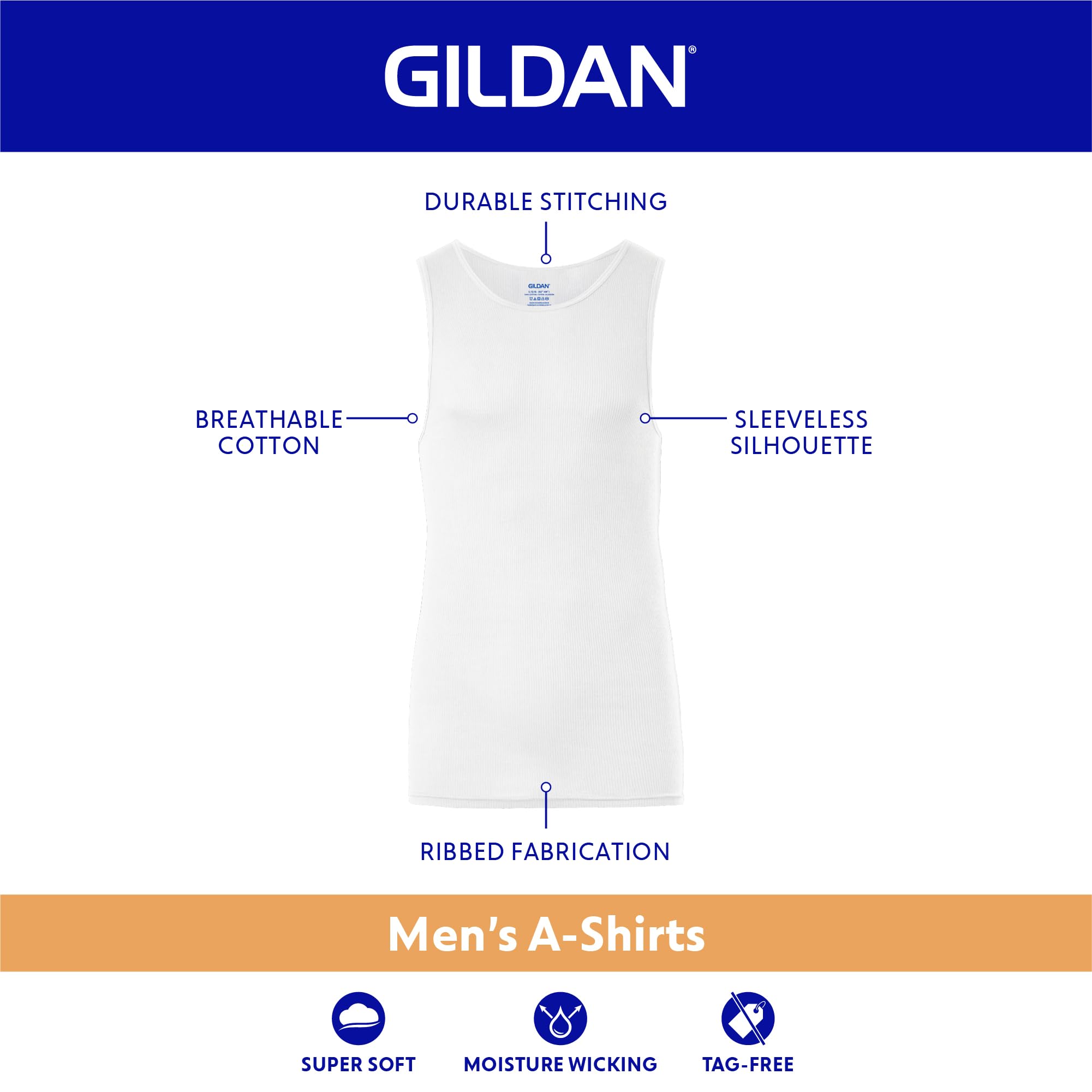 Gildan Men's Essential Tanks 3-Pack