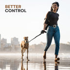 RhinoGrip Aqua: Double Handle Reflective Dog Leash -  by Handbags Specialist Headquarter | Available at Handbags Specialist Headquarter