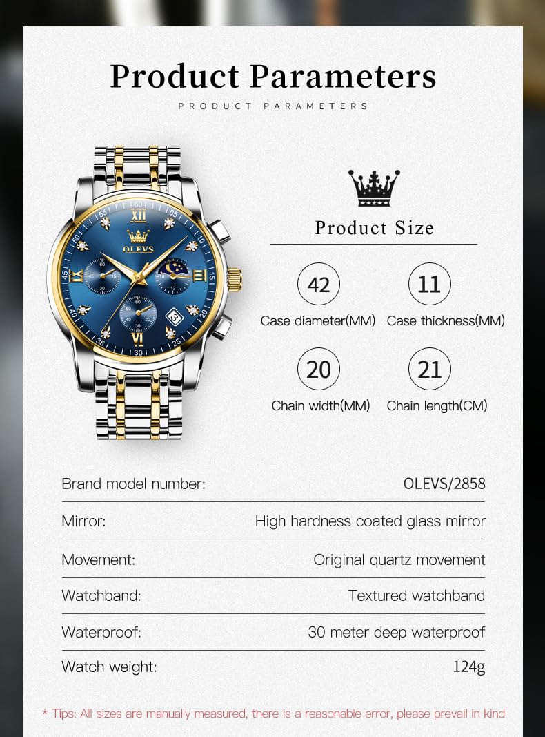AzureGleam: Elite Men's Diamond Steel Watch