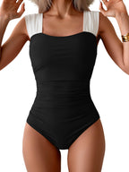 Square Neck One Piece Swimsuit