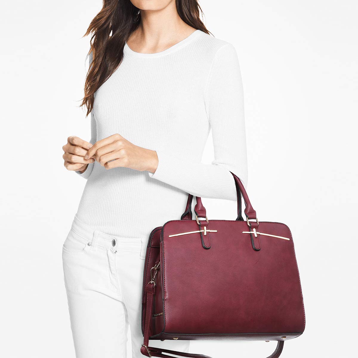 Women’s 2pc Tote & Wallet Handbag Set with 3 Compartments