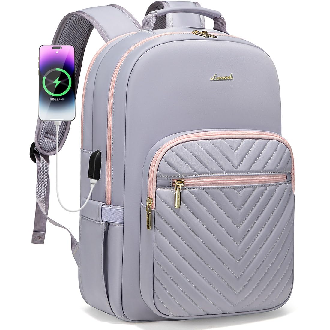 Chic Leather Laptop Backpack for Women - LoveVook - Backpack Bags by Handbags Specialist Headquarter | Available at Handbags Specialist Headquarter