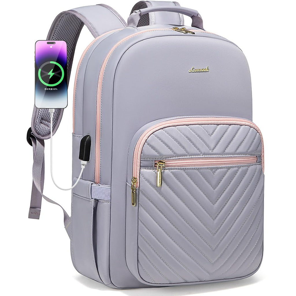 Chic Leather Laptop Backpack for Women - LoveVook - Backpack Bags by Handbags Specialist Headquarter | Available at Handbags Specialist Headquarter
