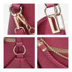 Dasein Luxe Vegan Hobo Bag with Rhinestones - Bucket Bag by Handbags Specialist Headquarter | Available at Handbags Specialist Headquarter