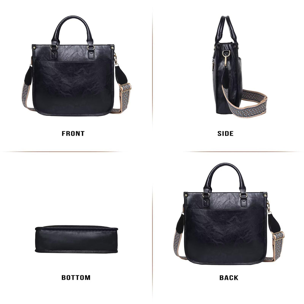 AUYOCO Chic Vegan Leather Crossbody Bag with Strap -  by Handbags Specialist Headquarter | Available at Handbags Specialist Headquarter