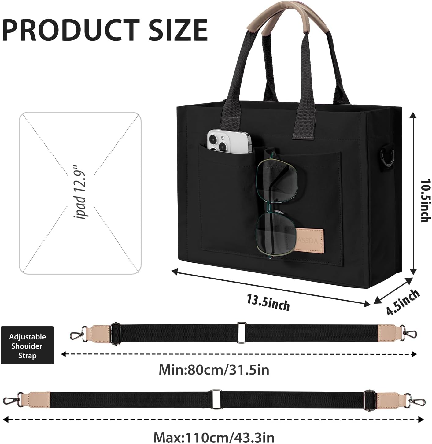 ChicCanvas Tote: Stylish Crossbody with Pockets - Totes by Handbags Specialist Headquarter | Available at Handbags Specialist Headquarter