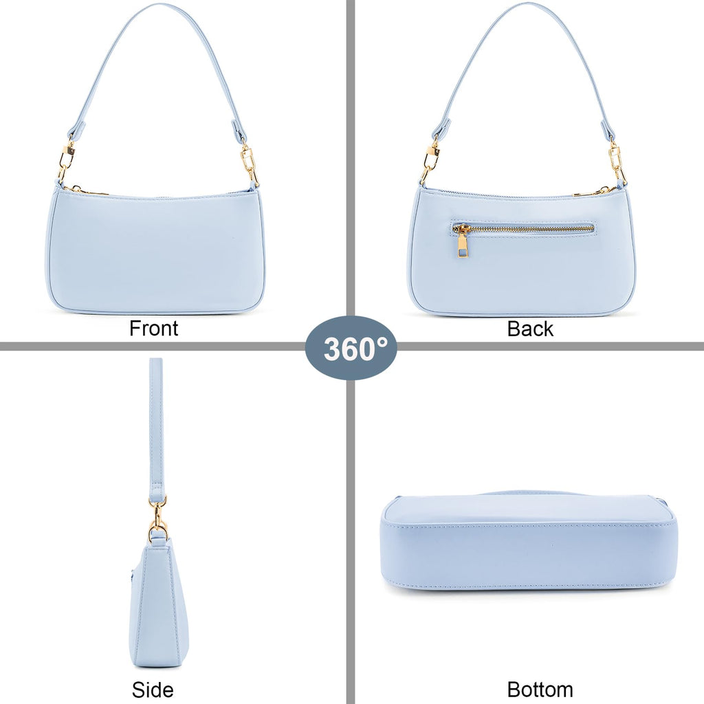 Retro Vegan Leather Shoulder Bag -  by Handbags Specialist Headquarter | Available at Handbags Specialist Headquarter