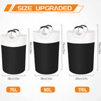 BlissTotes 90L Collapsible Laundry Hamper - Black - Laundry Baskets by Handbags Specialist Headquarter | Available at Handbags Specialist Headquarter