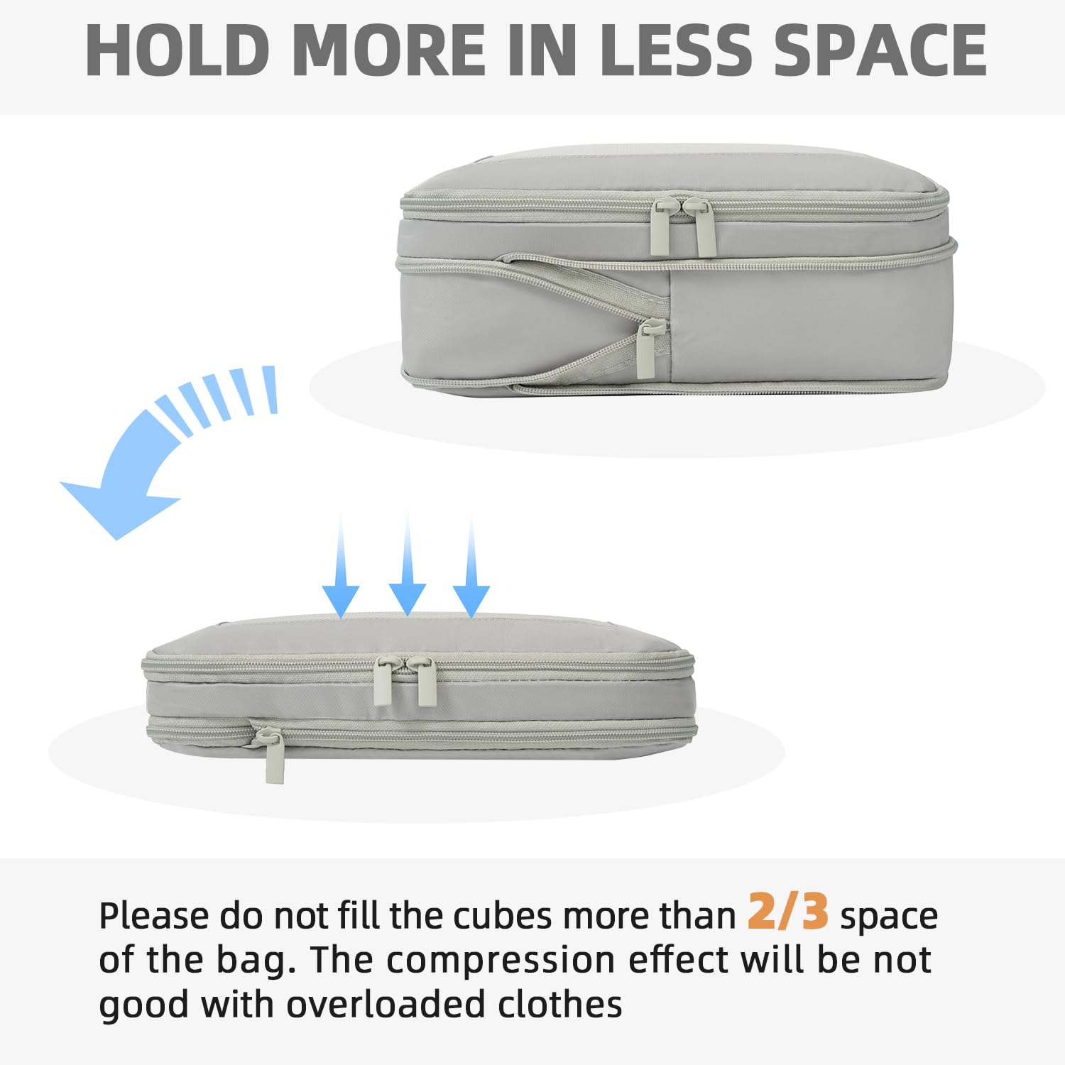 BAGAIL Expandable Travel Compression Cubes Set -  by Handbags Specialist Headquarter | Available at Handbags Specialist Headquarter