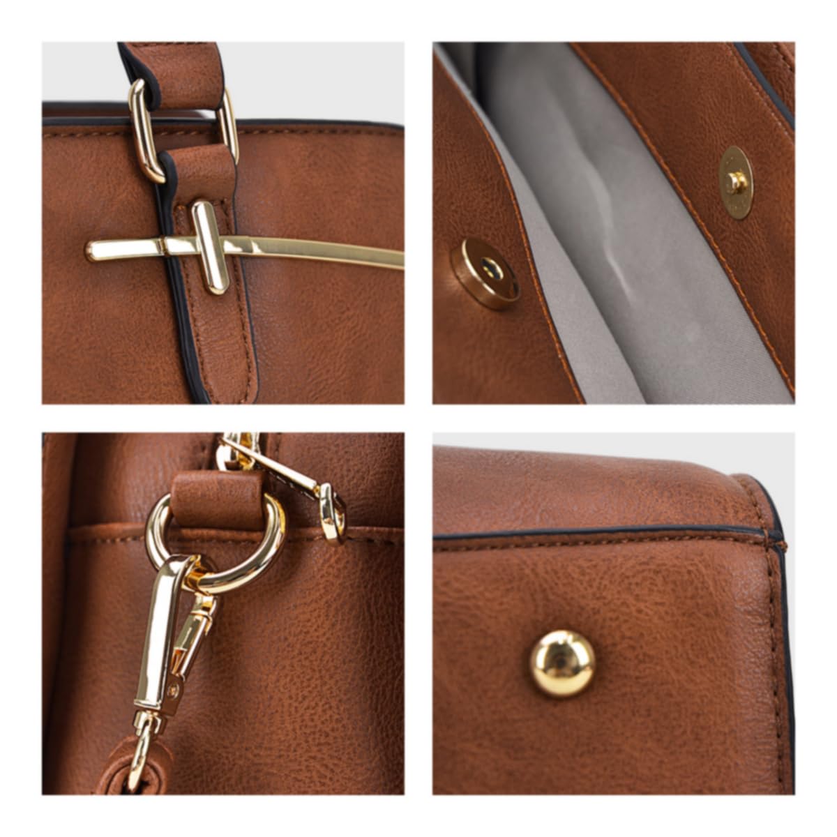 Women’s 2pc Tote & Wallet Handbag Set with 3 Compartments