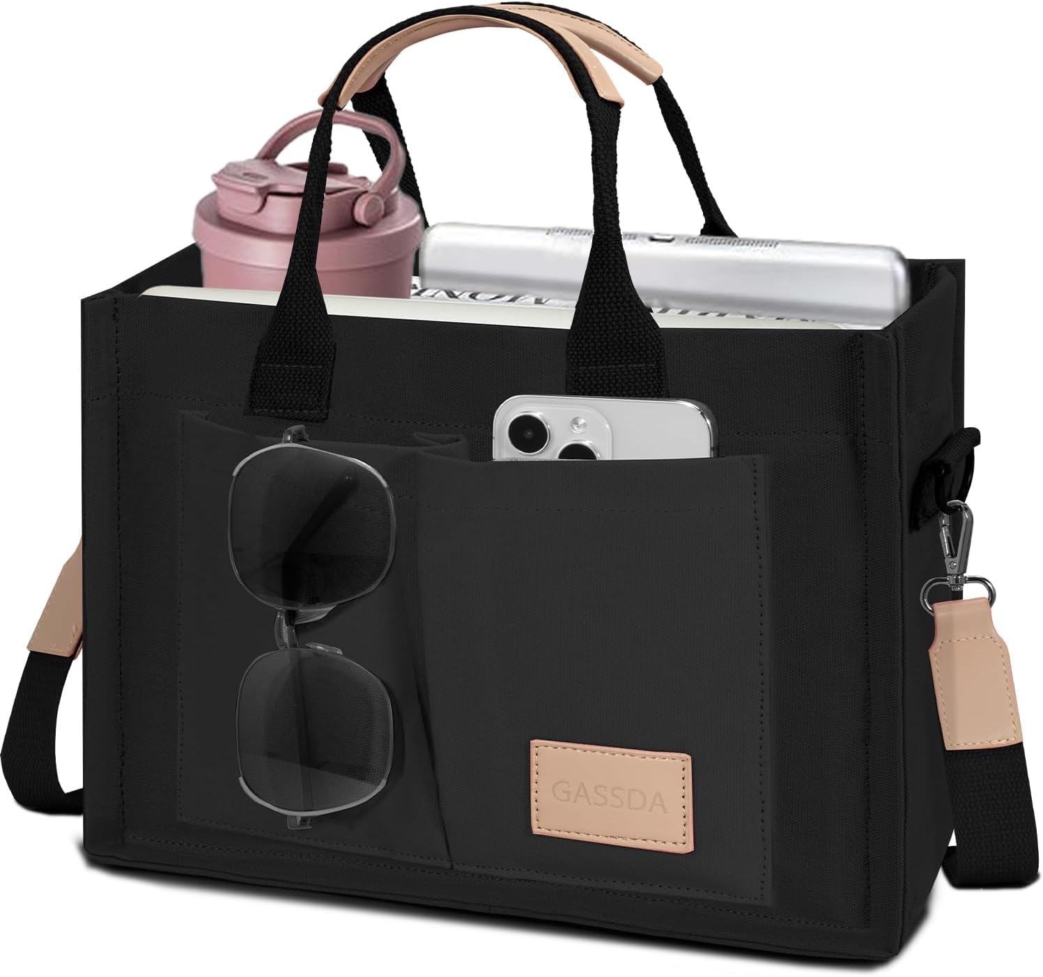 ChicCanvas Tote: Stylish Crossbody with Pockets - Totes by Handbags Specialist Headquarter | Available at Handbags Specialist Headquarter