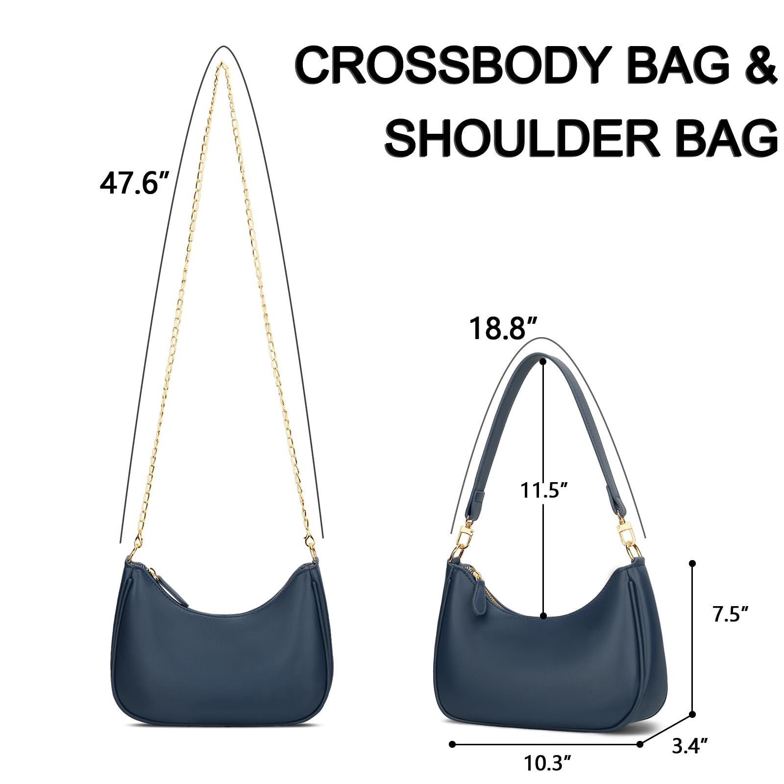 Retro Chic Hobo Bag - Cute Underarm Purse - Shoulder Bags by Handbags Specialist Headquarter | Available at Handbags Specialist Headquarter