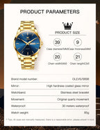 EclipseTime: Luminous Men's Luxury Chrono Watch