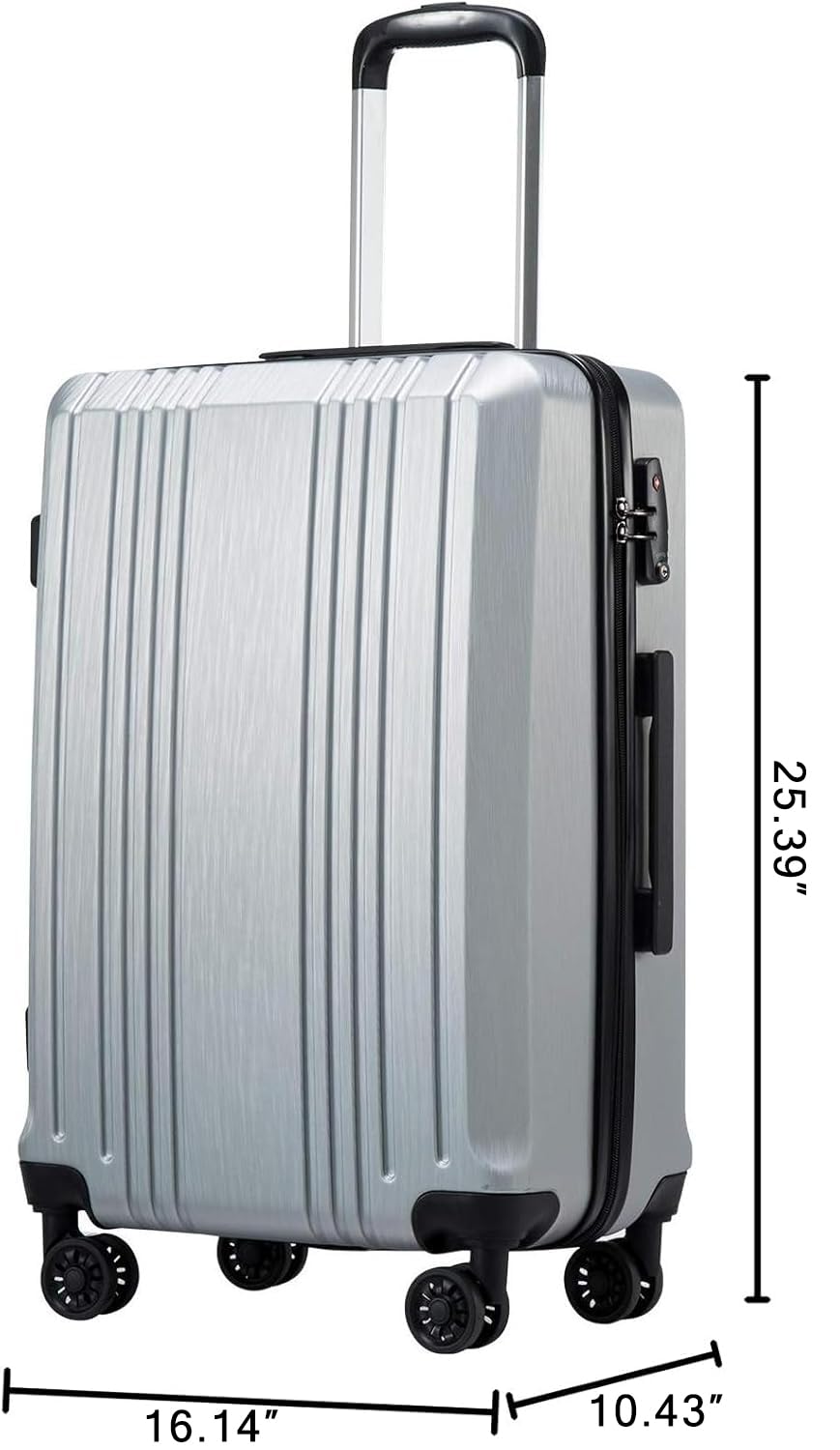 Coolife Expandable Spinner Luggage Set - 3 Piece - Luggage Travel Bags by Handbags Specialist Headquarter | Available at Handbags Specialist Headquarter