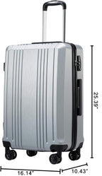 Coolife Expandable Spinner Luggage Set - 3 Piece - Luggage Travel Bags by Handbags Specialist Headquarter | Available at Handbags Specialist Headquarter