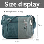 ELDA Chic Crossbody: Soft PU Leather Multi-Pocket Bag - Handbags by Handbags Specialist Headquarter | Available at Handbags Specialist Headquarter