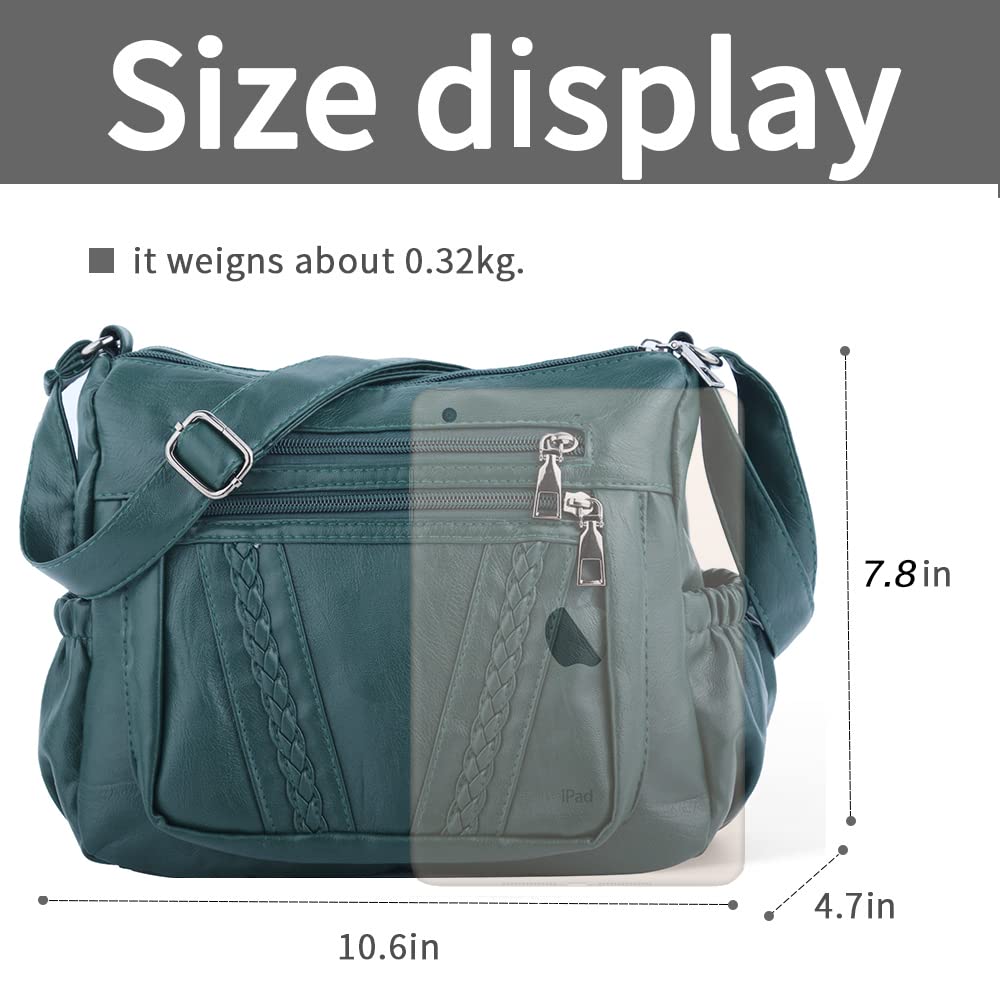 ELDA Chic Crossbody: Soft PU Leather Multi-Pocket Bag - Handbags by Handbags Specialist Headquarter | Available at Handbags Specialist Headquarter