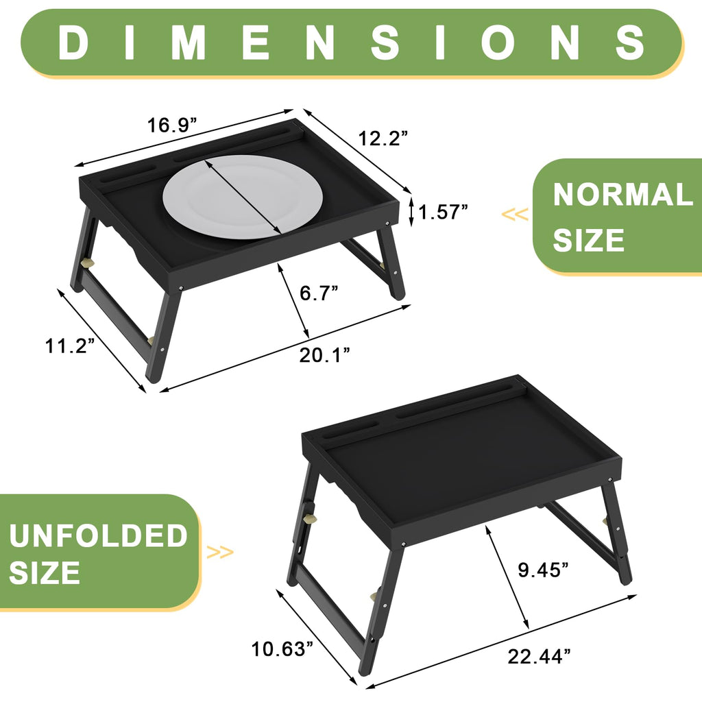 Artmeer Bamboo Foldable Bed & Laptop Tray - 2 Pack - Decor by Handbags Specialist Headquarter | Available at Handbags Specialist Headquarter