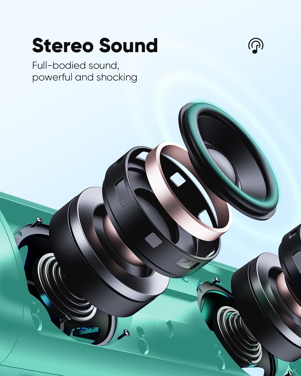 EchoVibe: Portable Waterproof Bluetooth Speaker - Decor by Handbags Specialist Headquarter | Available at Handbags Specialist Headquarter