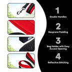 RhinoGrip Aqua: Double Handle Reflective Dog Leash -  by Handbags Specialist Headquarter | Available at Handbags Specialist Headquarter