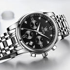 EclipseTime: Luminous Men's Luxury Chrono Watch