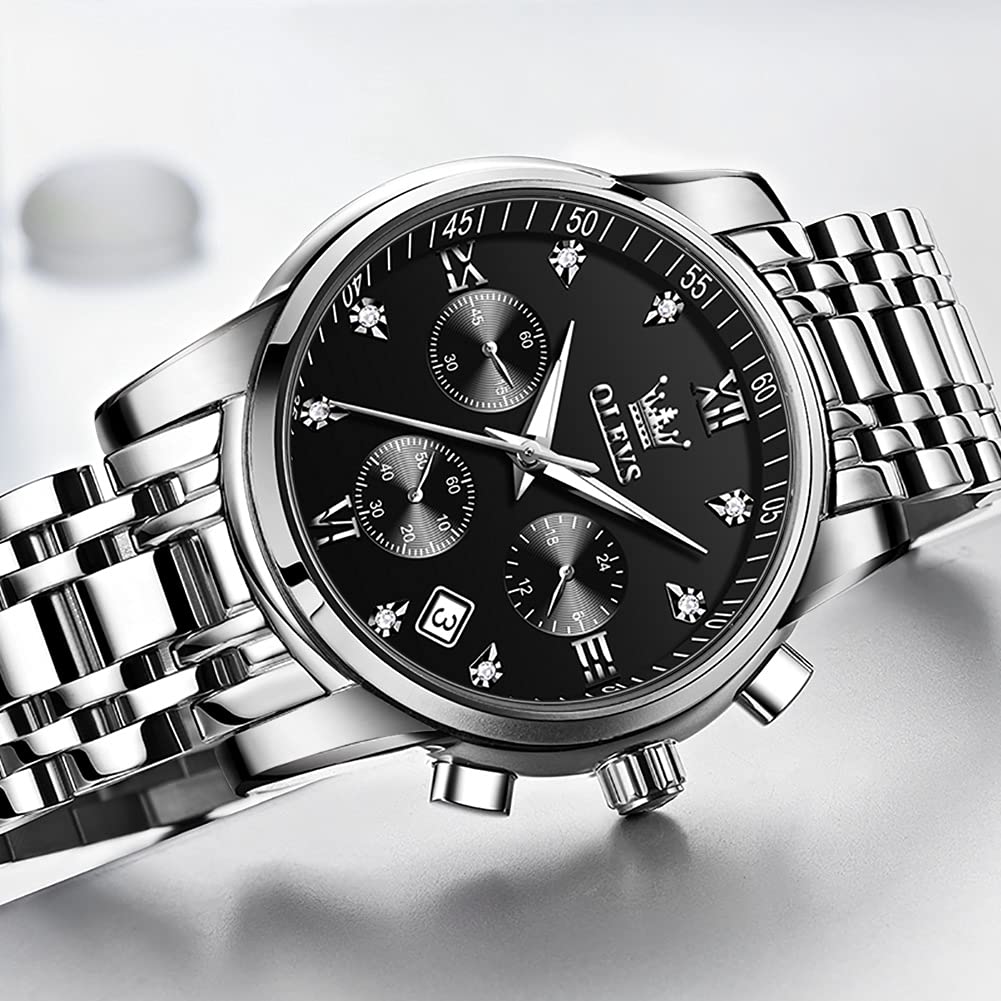 EclipseTime: Luminous Men's Luxury Chrono Watch