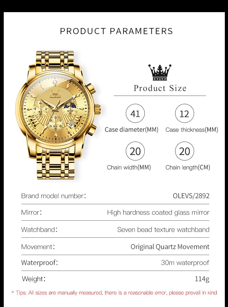 EclipseTime: Luminous Men's Luxury Chrono Watch