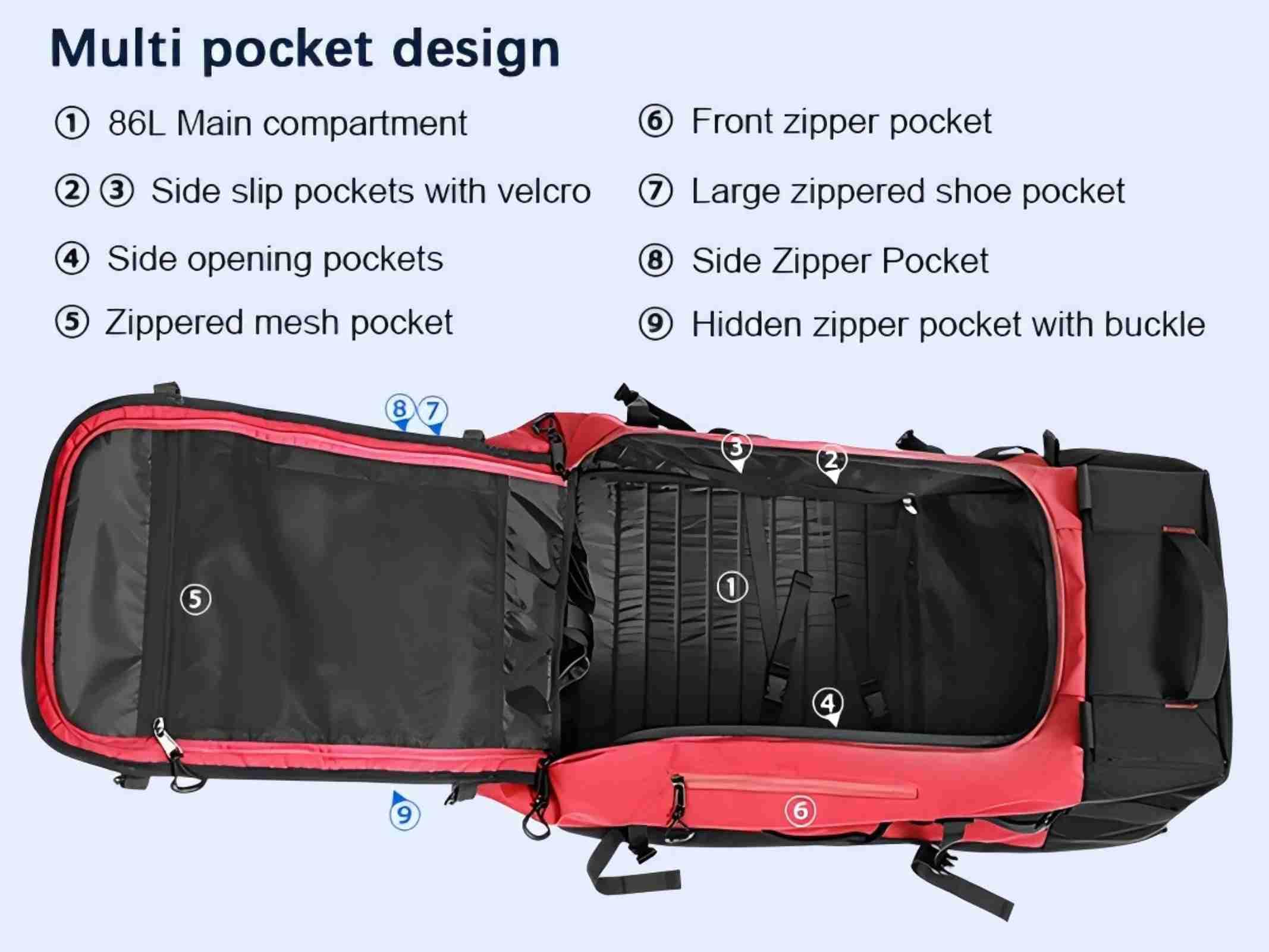 AquaRoll 29 Quilted Wheeled Duffle Backpack -  by Handbags Specialist Headquarter | Available at Handbags Specialist Headquarter