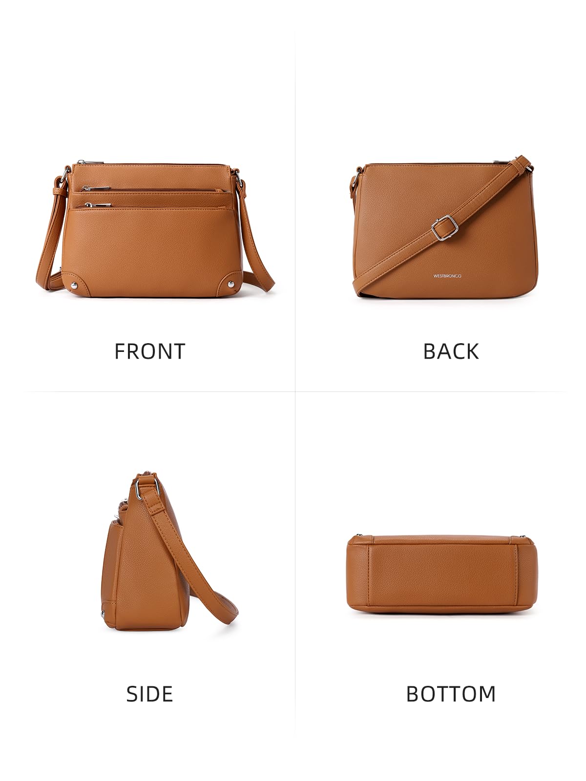 WestBronco ZipSatchel: Women's Medium Crossbody Bag - Handbags by Handbags Specialist Headquarter | Available at Handbags Specialist Headquarter