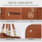 MKF Collection Vegan Leather Tote & Wallet Set
