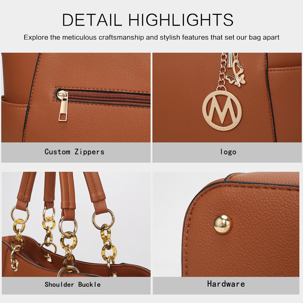 MKF Collection Vegan Leather Tote & Wallet Set
