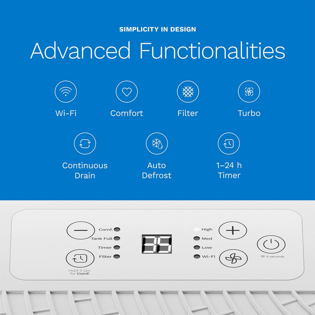 hOmeLabs Smart 50 Pint Dehumidifier 7000 Sq Ft - Decor by Handbags Specialist Headquarter | Available at Handbags Specialist Headquarter
