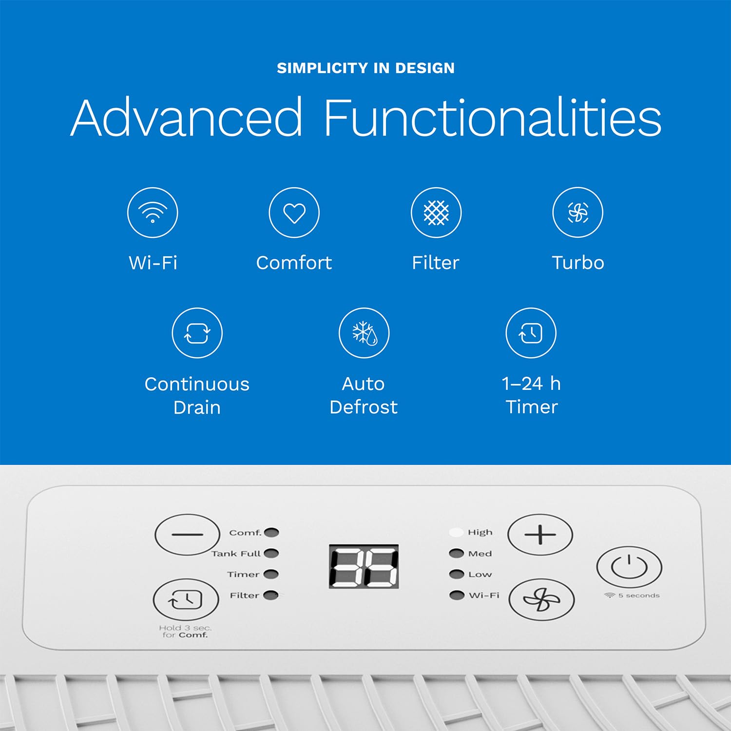 hOmeLabs Smart 50 Pint Dehumidifier 7000 Sq Ft - Decor by Handbags Specialist Headquarter | Available at Handbags Specialist Headquarter