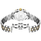 OLEVS Luxe: Men's Golden Dial Quartz Business Watch