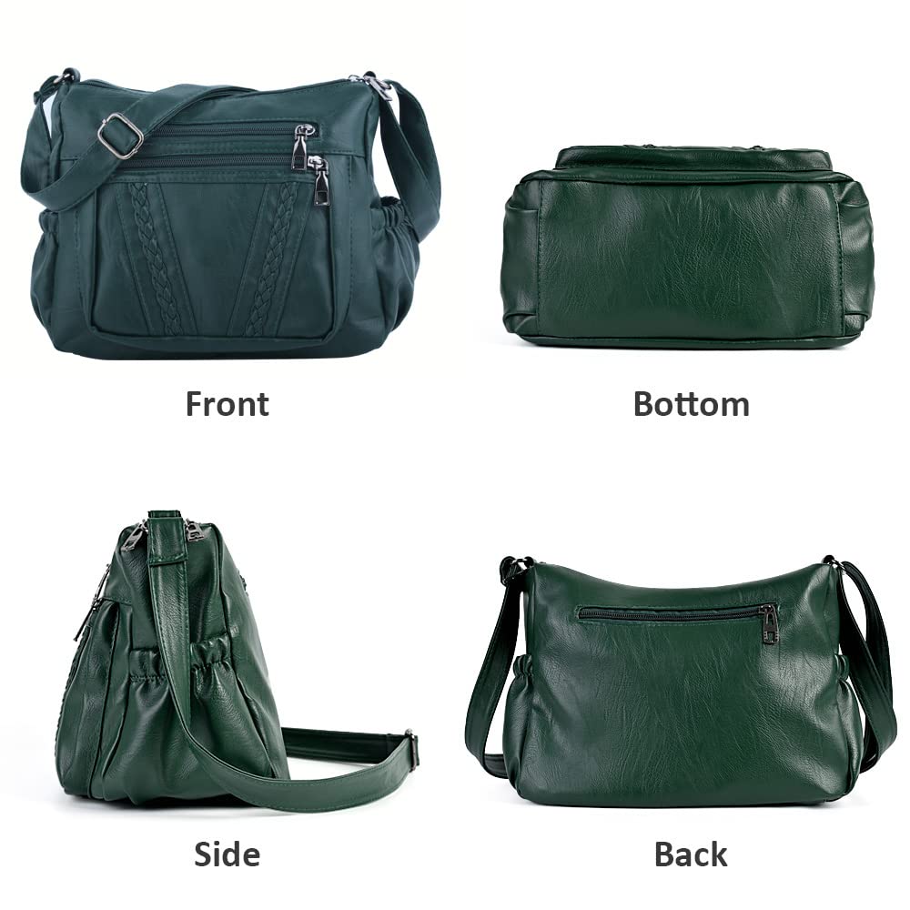 ELDA Chic Crossbody: Soft PU Leather Multi-Pocket Bag - Handbags by Handbags Specialist Headquarter | Available at Handbags Specialist Headquarter