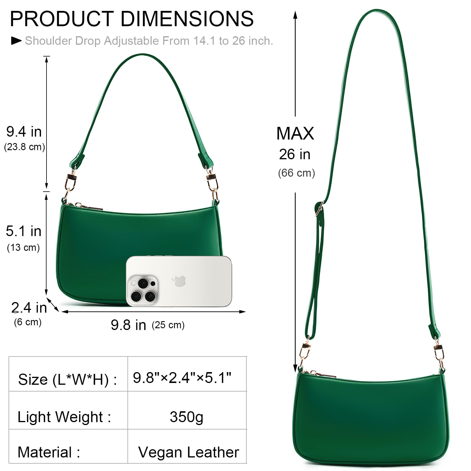 Retro Vegan Leather Shoulder Bag -  by Handbags Specialist Headquarter | Available at Handbags Specialist Headquarter