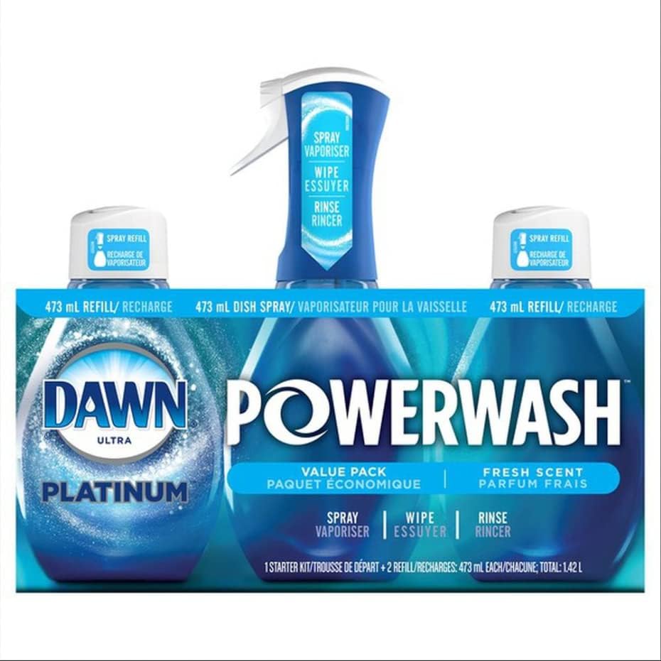 Dawn Powerwash Fresh: 1 Spray + 3 Refill Bundle - Dish Soap Liquid by Handbags Specialist Headquarter | Available at Handbags Specialist Headquarter