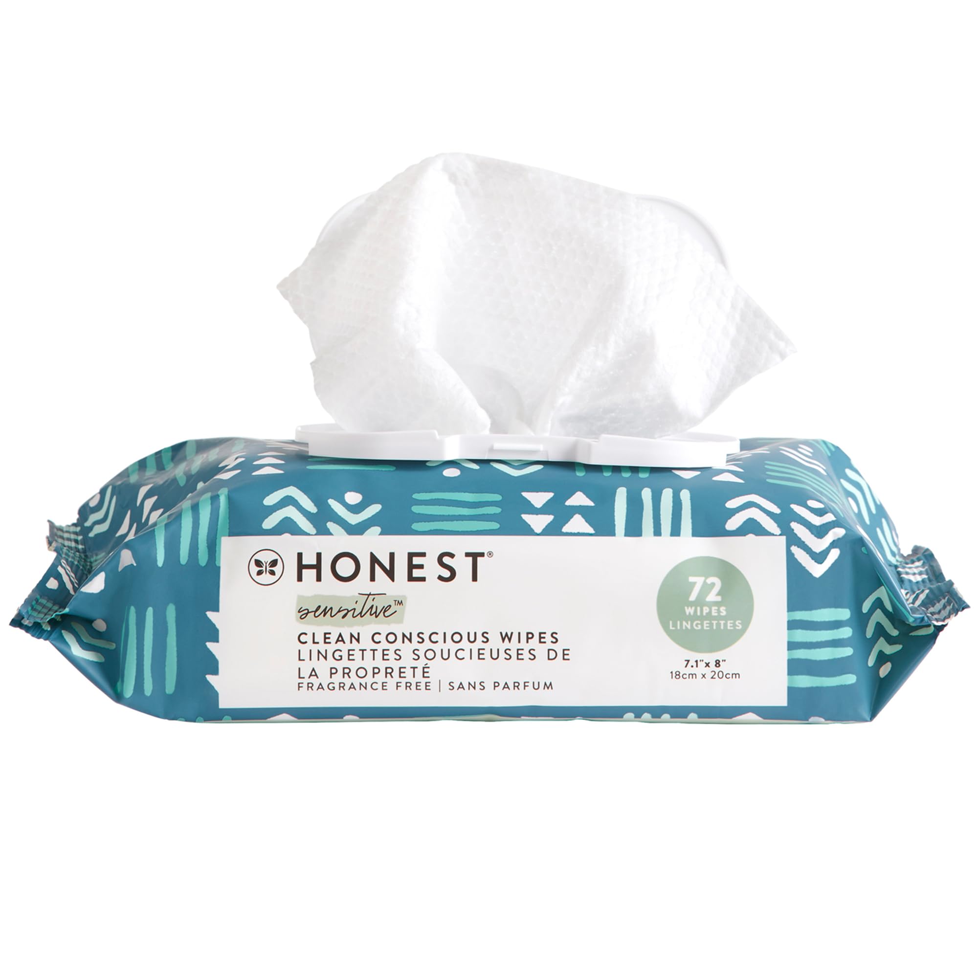 The Honest Company Hypoallergenic Multi-Use Baby Wipes for Sensitive Baby Skin, Pattern Play, 10 Count