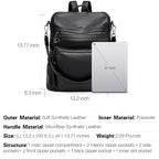 DUO-TONE Luxe Women's Leather Travel Backpack - Backpack Bags by Handbags Specialist Headquarter | Available at Handbags Specialist Headquarter