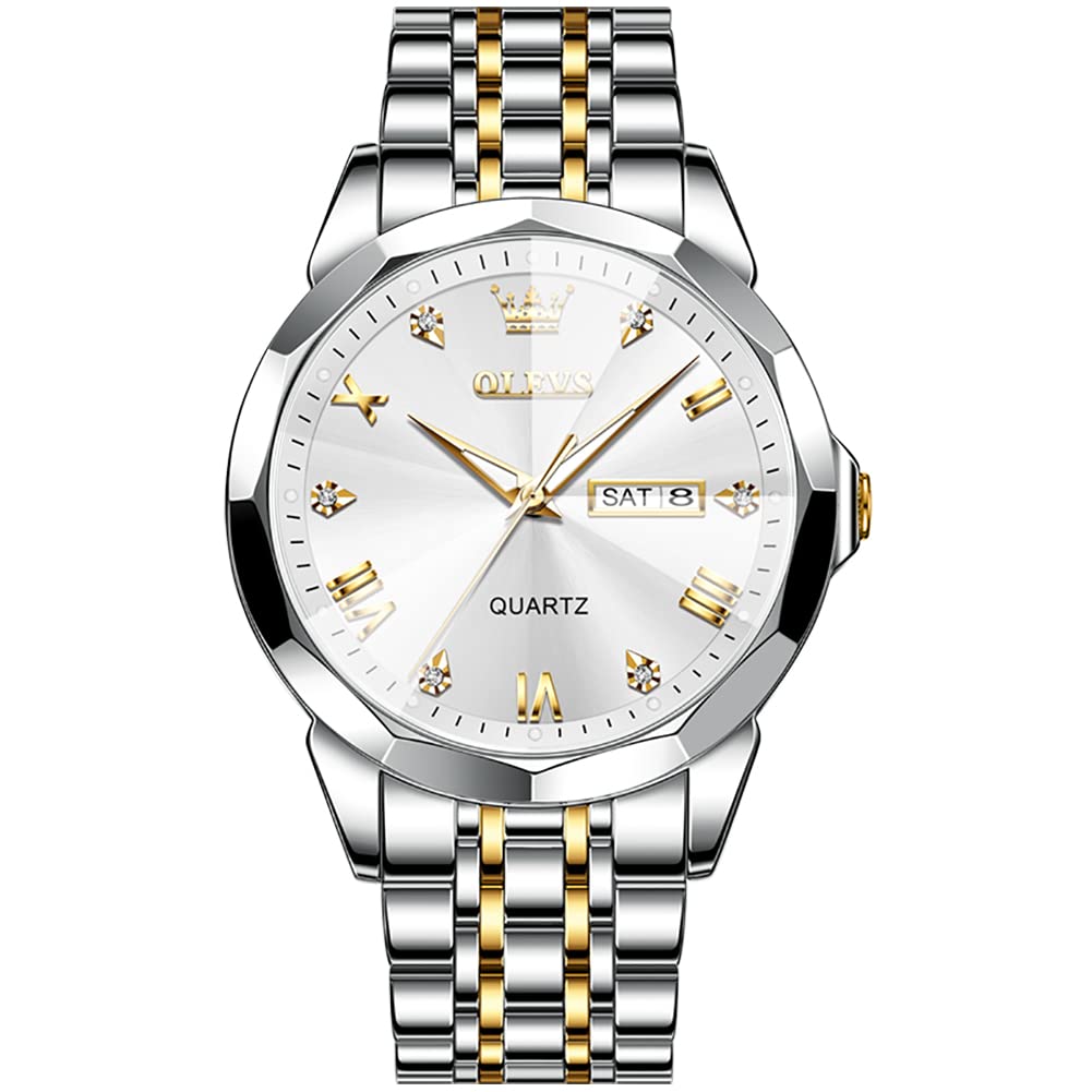 AzureGleam: Elite Men's Diamond Steel Watch