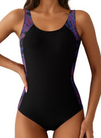 Aleumdr Womens Color Block One Piece Swimsuit