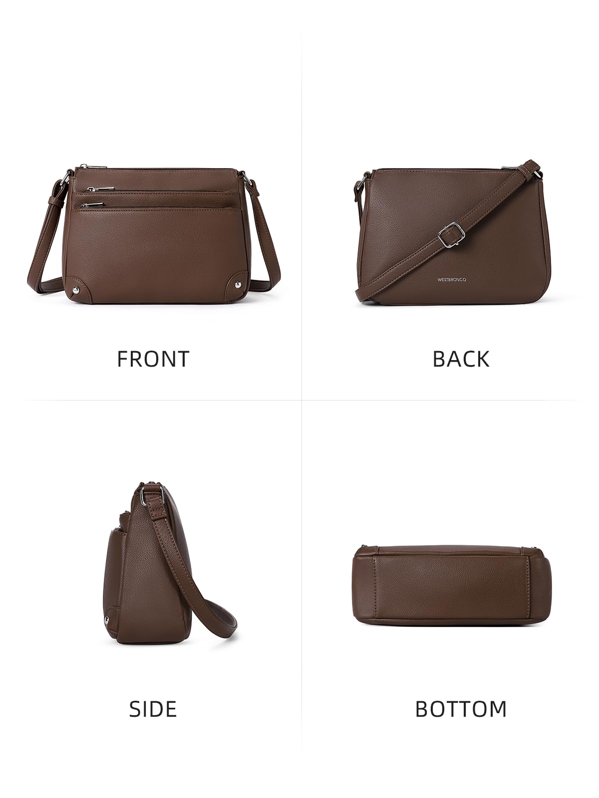 WestBronco ZipSatchel: Women's Medium Crossbody Bag - Handbags by Handbags Specialist Headquarter | Available at Handbags Specialist Headquarter