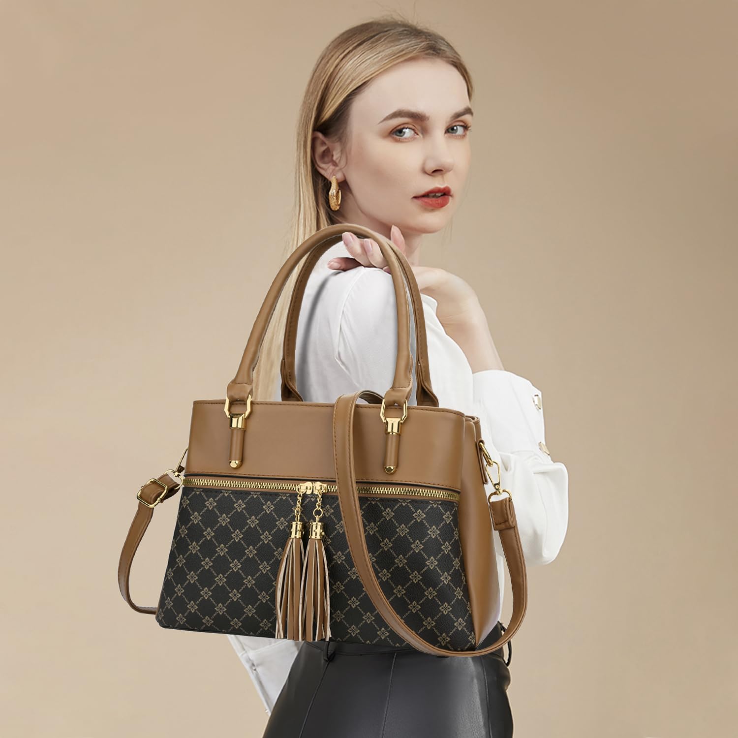 Luxe Leather Satchel & Crossbody Bags -  by Handbags Specialist Headquarter | Available at Handbags Specialist Headquarter