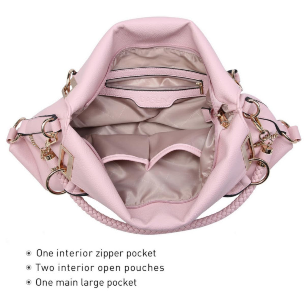 Dasein Luxe Vegan Hobo Bag with Rhinestones - Bucket Bag by Handbags Specialist Headquarter | Available at Handbags Specialist Headquarter