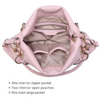 Dasein Luxe Vegan Hobo Bag with Rhinestones - Bucket Bag by Handbags Specialist Headquarter | Available at Handbags Specialist Headquarter