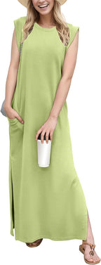 Women's Casual Maxi Dress with Pockets