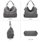 Dasein Luxe Vegan Hobo Bag with Rhinestones - Bucket Bag by Handbags Specialist Headquarter | Available at Handbags Specialist Headquarter