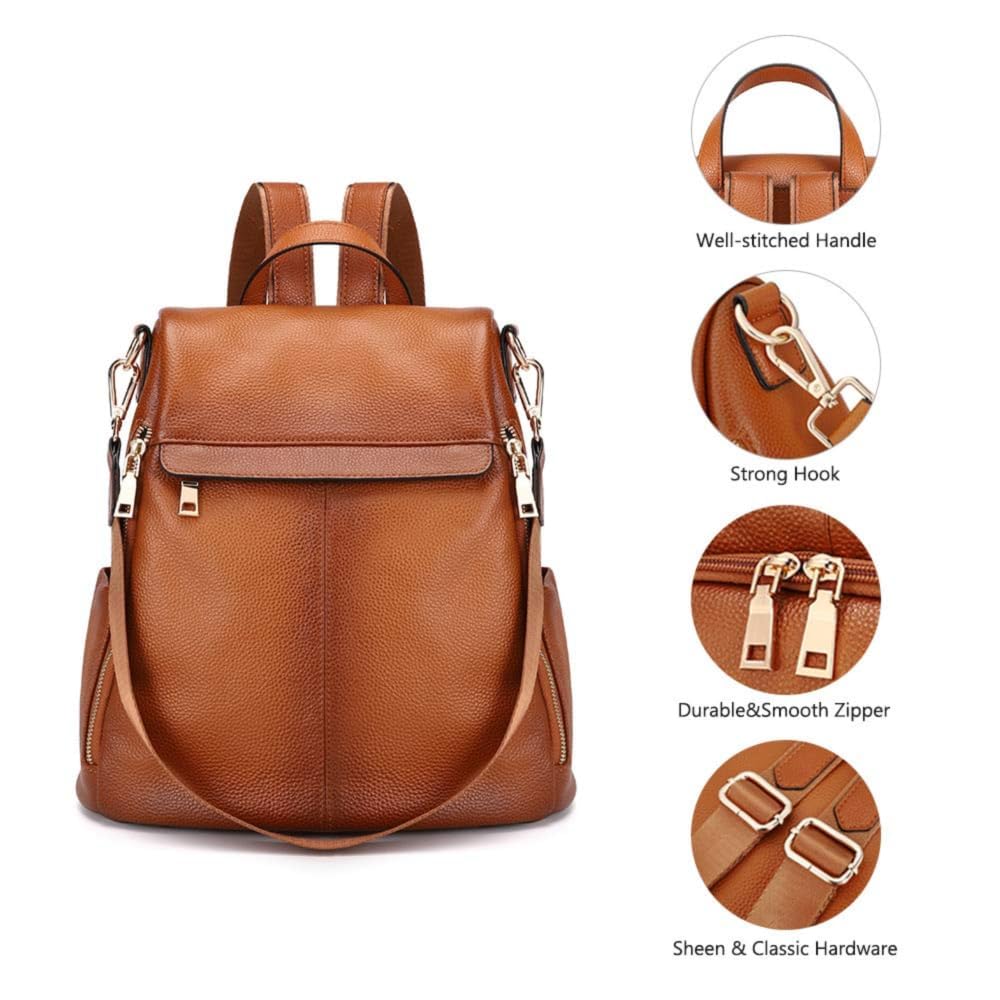 Kattee Women's Luxe Anti-Theft Leather Backpack Bag - Backpack Bags by Handbags Specialist Headquarter | Available at Handbags Specialist Headquarter