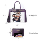 Women’s 2pc Tote & Wallet Handbag Set with 3 Compartments
