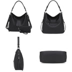 Lapsting Boho Faux Leather Hobo Shoulder Bag